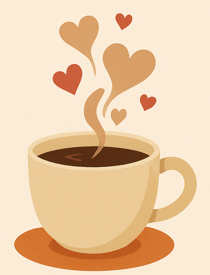 Café com corações