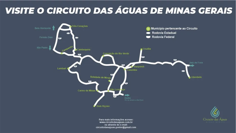 Nas cidades do Circuito das Águas de Minas Gerais, o turista se depara com 353 anos de história bem preservada e inúmeras atrações para agradar quem viaja em família, com amigos, casais e até quem coloca o pé na estrada sozinho. — Foto: Crédito: Divulgação Circuito das Águas de Minas Gerais